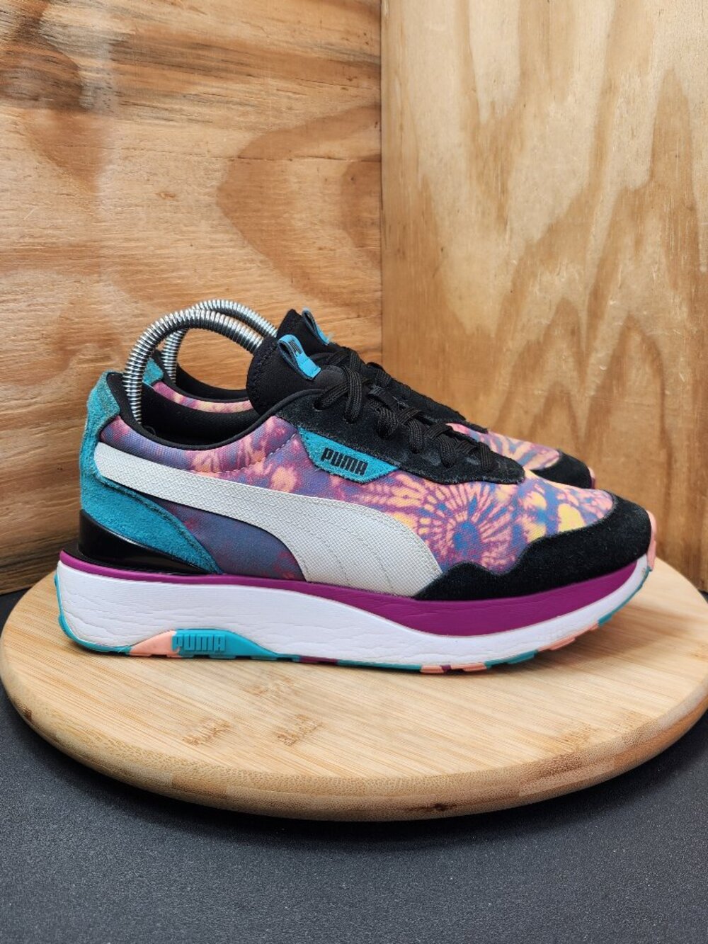Puma Cruise Rider Tie Dye Womens Shoes Platform Sneakers Size 8